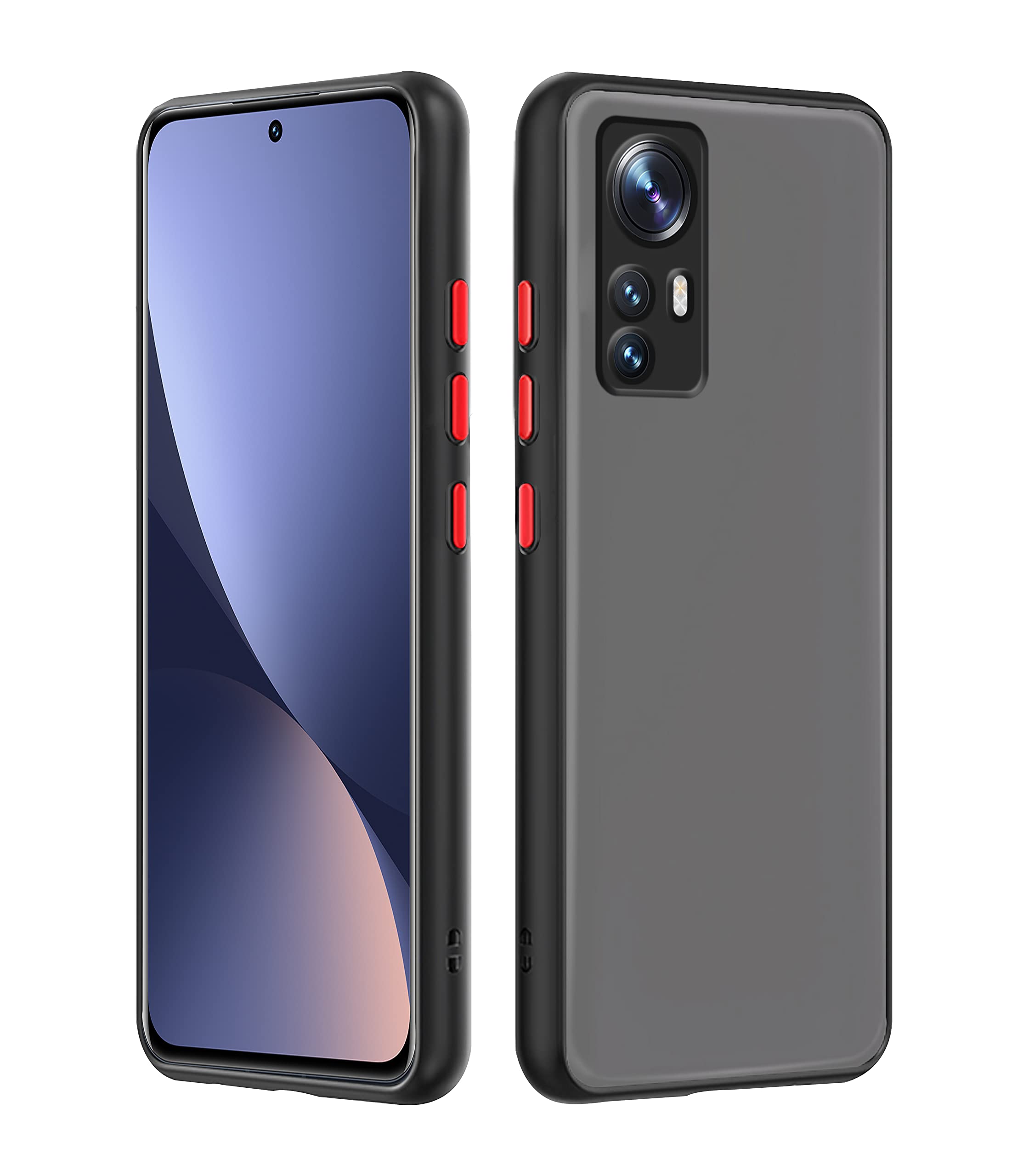 Mi Xiaomi 12 Pro 5G Hybrid back cover in black by Pikkme