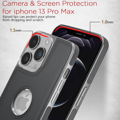 Chrome grey Leatherback phone cover for iPhone 12 Pro Max – Pikkme – photo 4