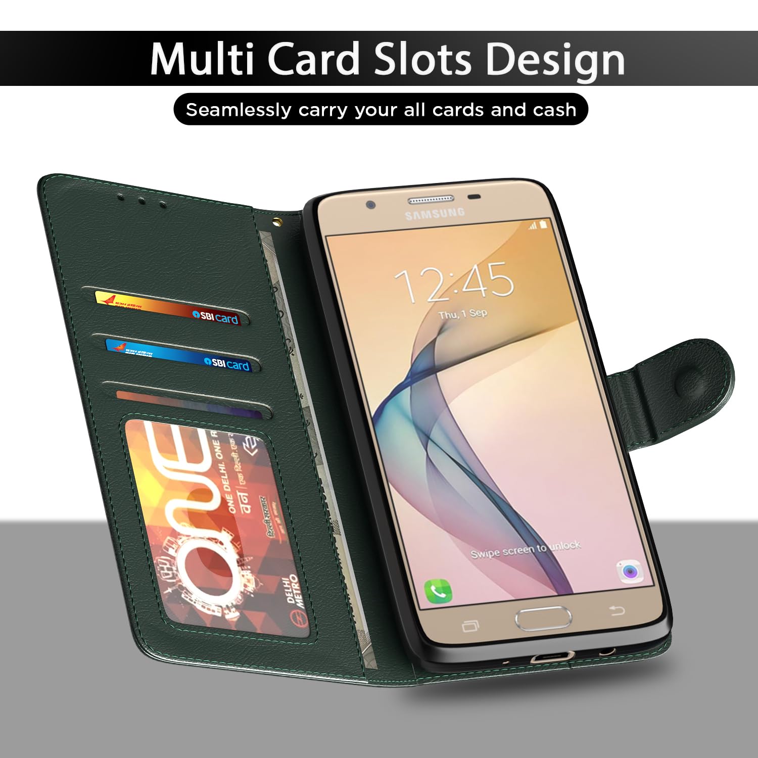 Green mobile flip cover for Samsung J7 Prime – Pikkme – photo 5