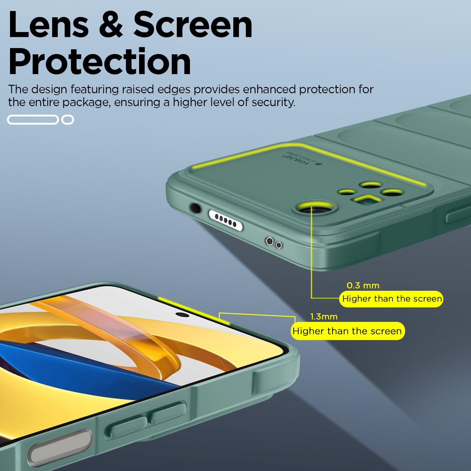 Poco X4 Pro 5G back cover in green by Pikkme – photo 3