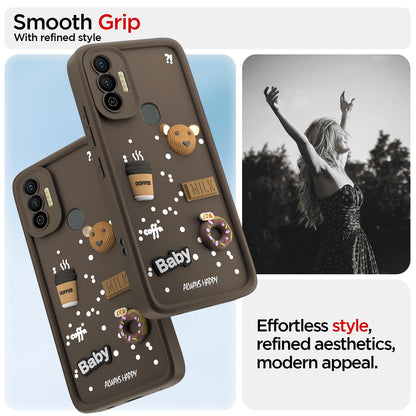 Pikkme Tecno Spark 7/7T/3D Silicone brown mobile cover – photo 2