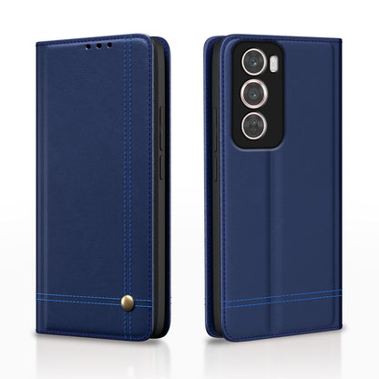 Blue wallet flip cover for Oppo Reno 12 Pro 5G – Pikkme