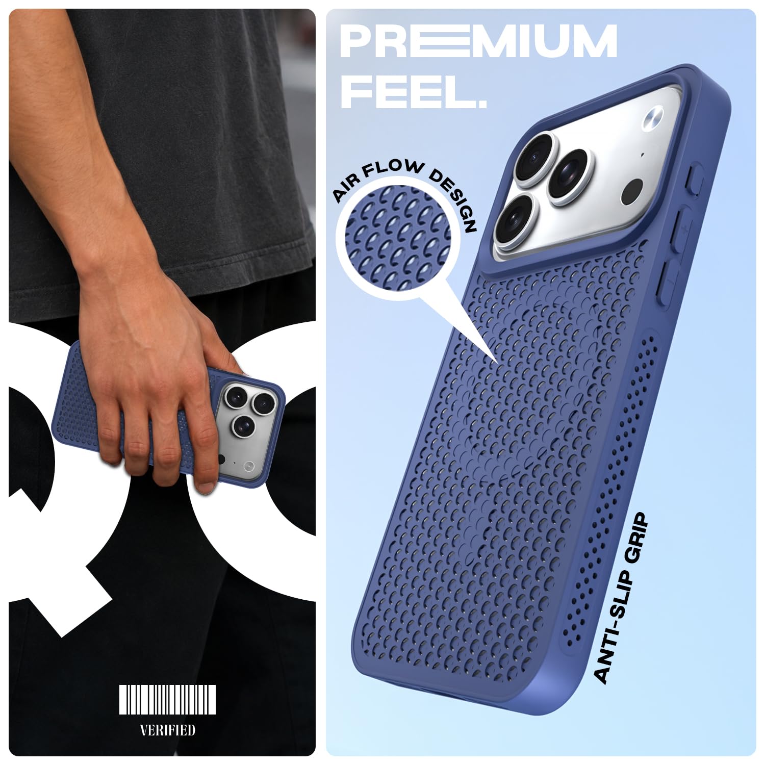 Pikkme blue MagSafe back cover for iPhone 17 Pro – photo 2