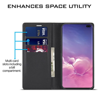 Samsung S10 Plus wallet flip cover in black by Pikkme – photo 3