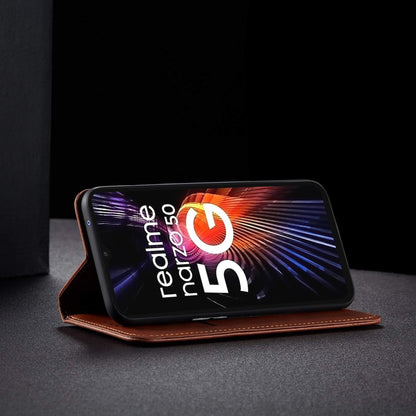 Pikkme brown wallet flip cover for Realme Narzo 50 5G/Oppo K10 5G/Oppo A57 – photo 5