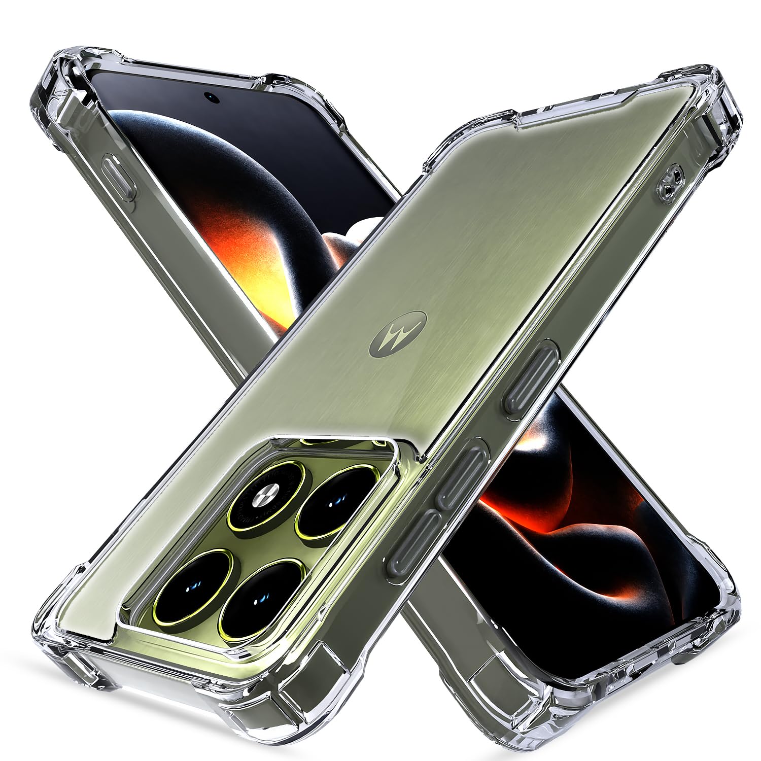 Moto Edge 70 Pro 5G Clear back cover in transparent by Pikkme