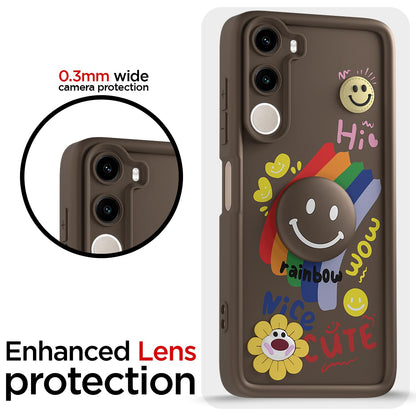 Brown Smile Rainbow mobile back cover for Realme C100x – Pikkme – photo 5