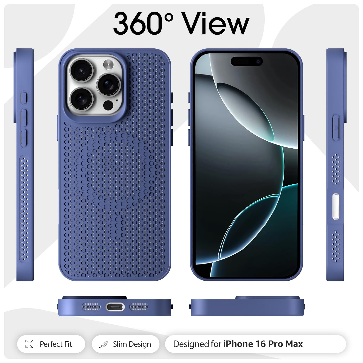 Blue MagSafe mobile cover for iPhone 16 Pro Max – Pikkme – photo 3