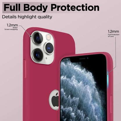 Pikkme iPhone 11 Pro Super Soft Silicone Back Case (Rose Red)