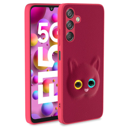 Pink Samsung Galaxy F15 5G / M15 5G Kitty Back Cover – Stylish and Protective Back Cover