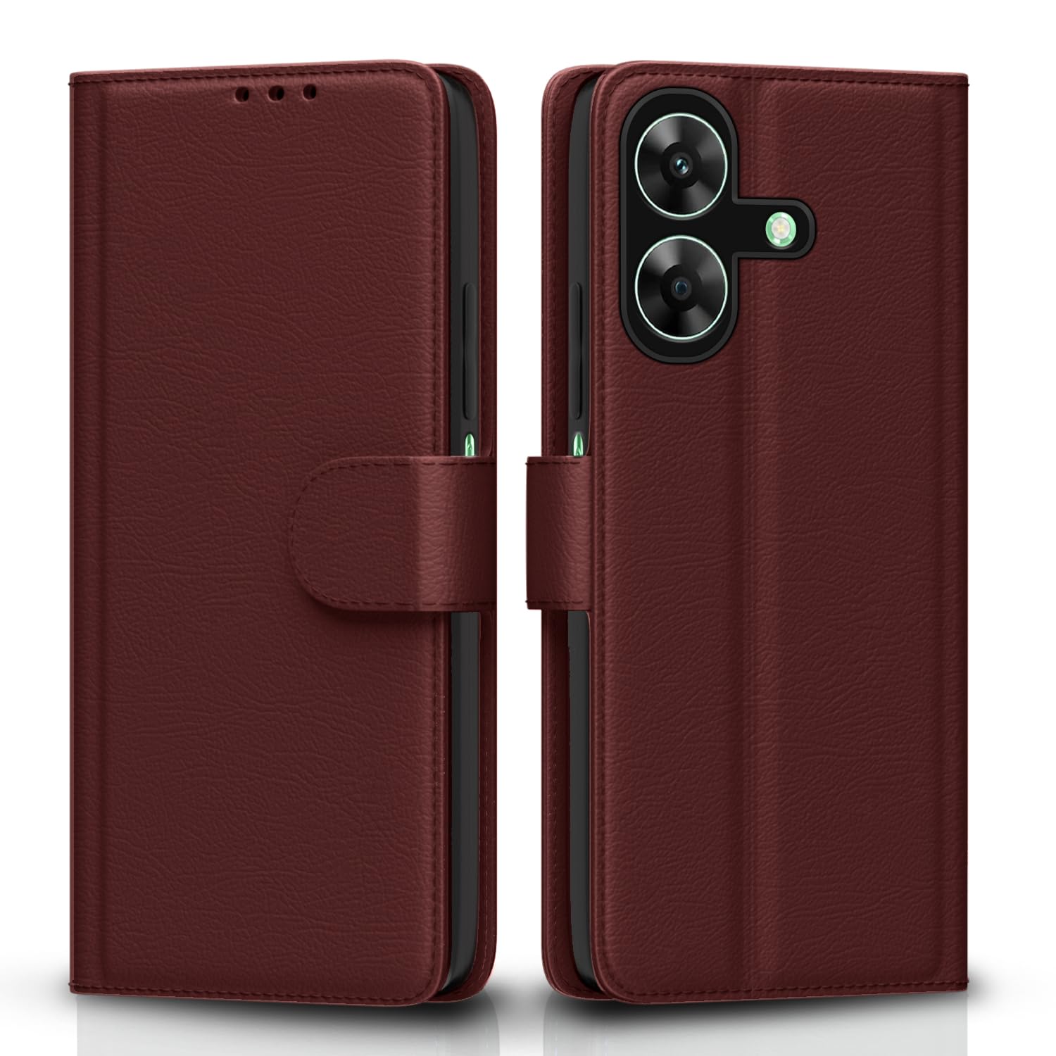 Pikkme brown Wallet flip cover for Realme C61/Narzo N61