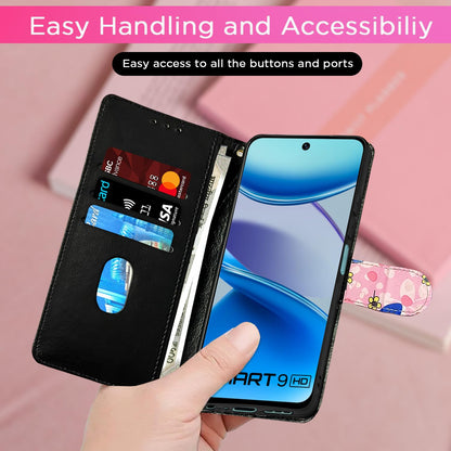 Infinix Smart 9 Wallet flip case in pink flower by Pikkme – photo 7
