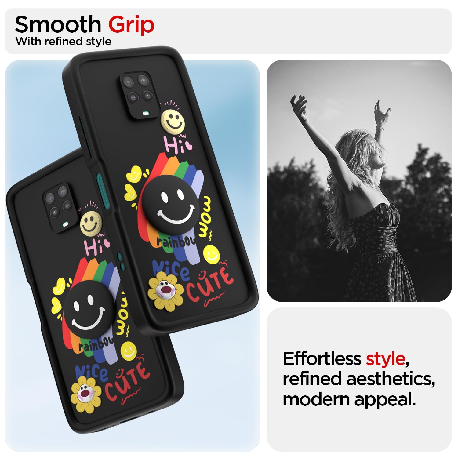 Black Soft Silicone mobile back cover for Redmi Note 9 Pro/Note 9 Pro Max/Poco M2 Pro/Note 10 Lite – Pikkme – photo 2