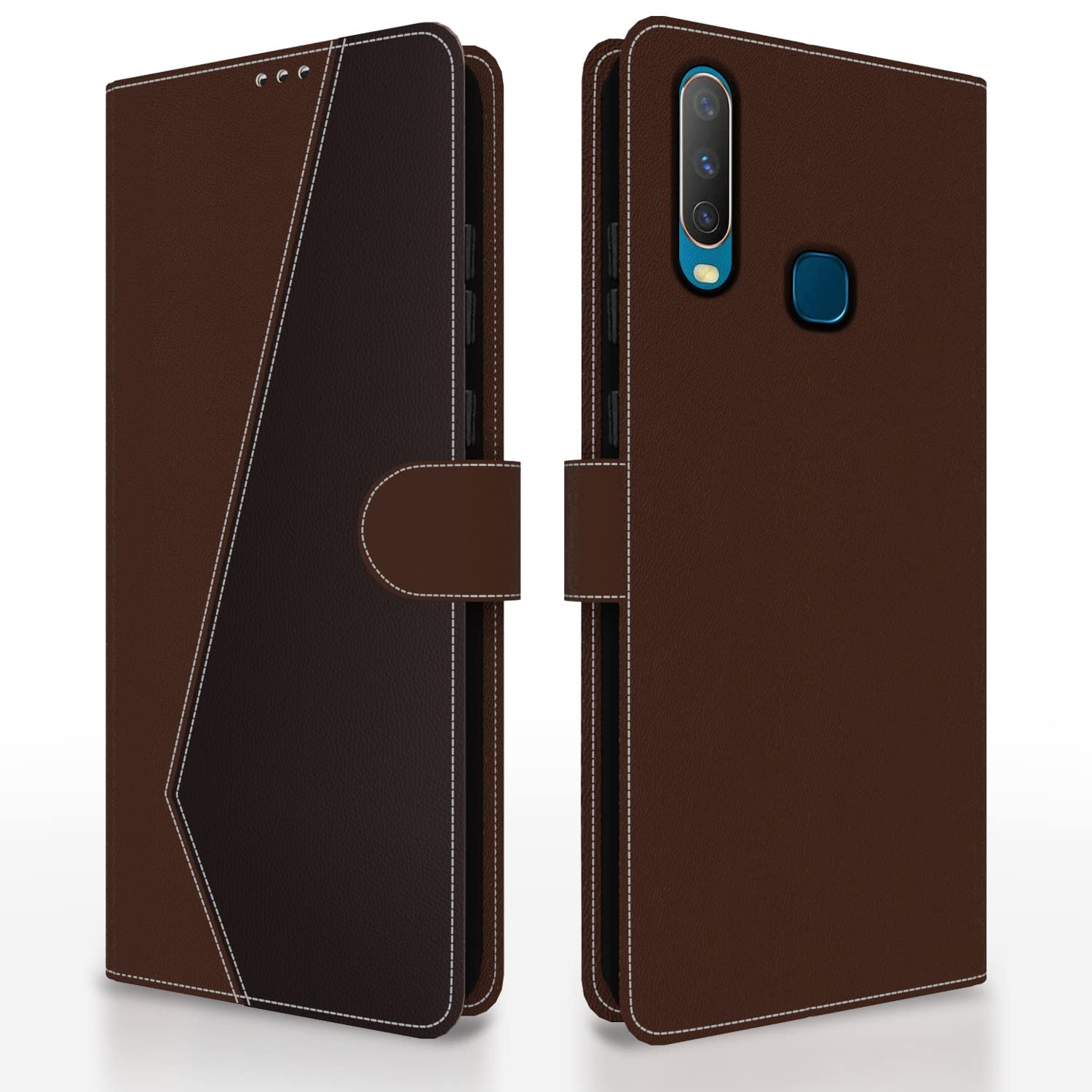 Brown & coffee flip case for Vivo Y12/Y15/Y17/U10 – Pikkme