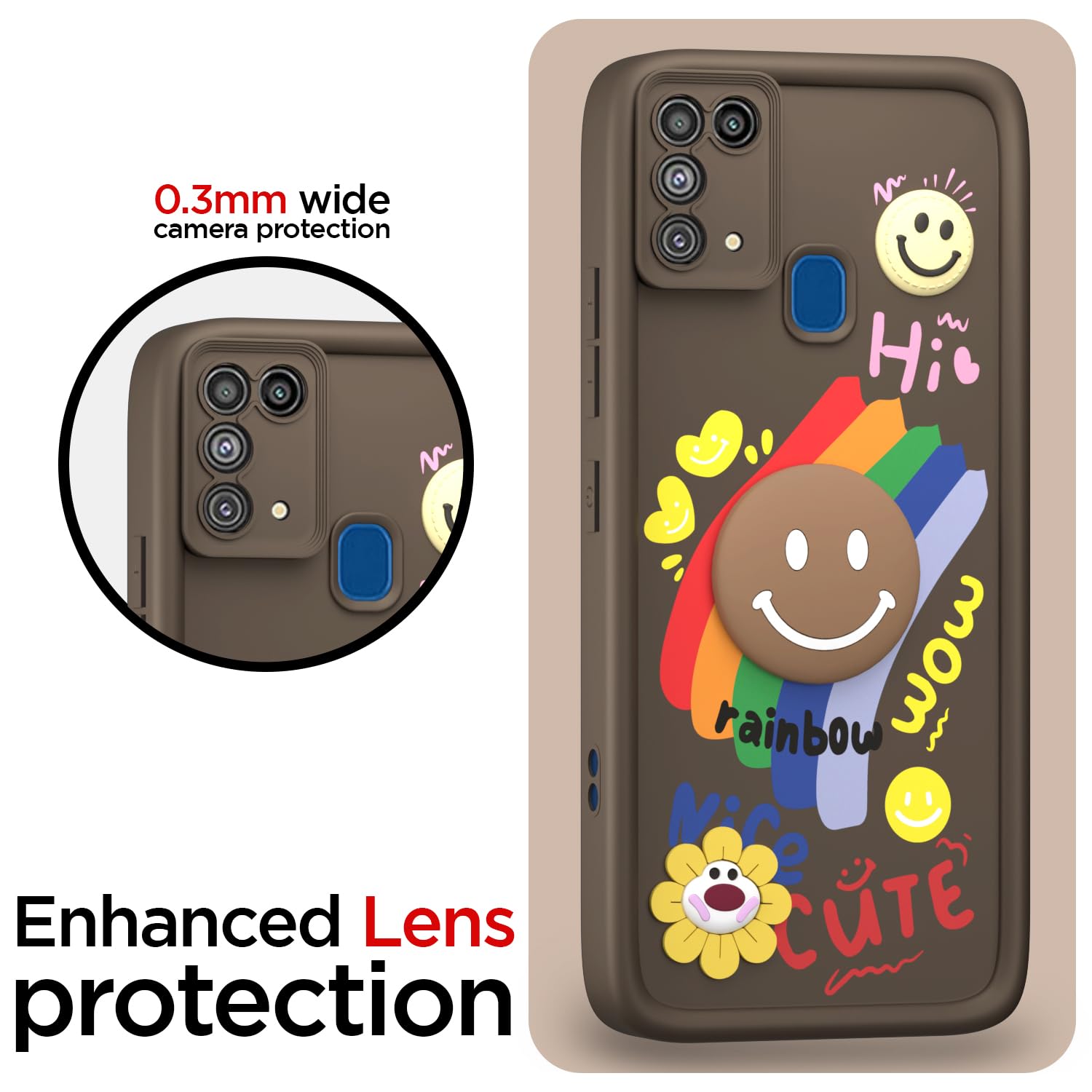 Pikkme brown Soft Silicone phone cover for Samsung M31/M31 Prime/F41 – photo 5