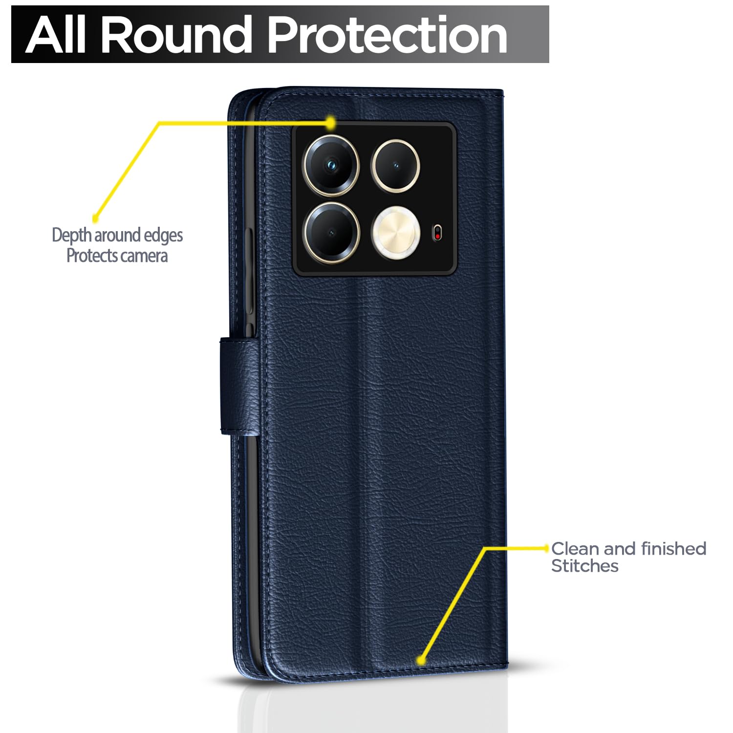 Pikkme Infinix Note 40 5G Wallet blue wallet flip cover – photo 4