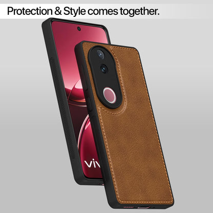 Pikkme Vivo V50 5G / V50e 5G Leather Back Case | Brown