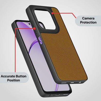Oppo A3x 5G/A3x 4G Leatherback mobile cover in tan by Pikkme – photo 3