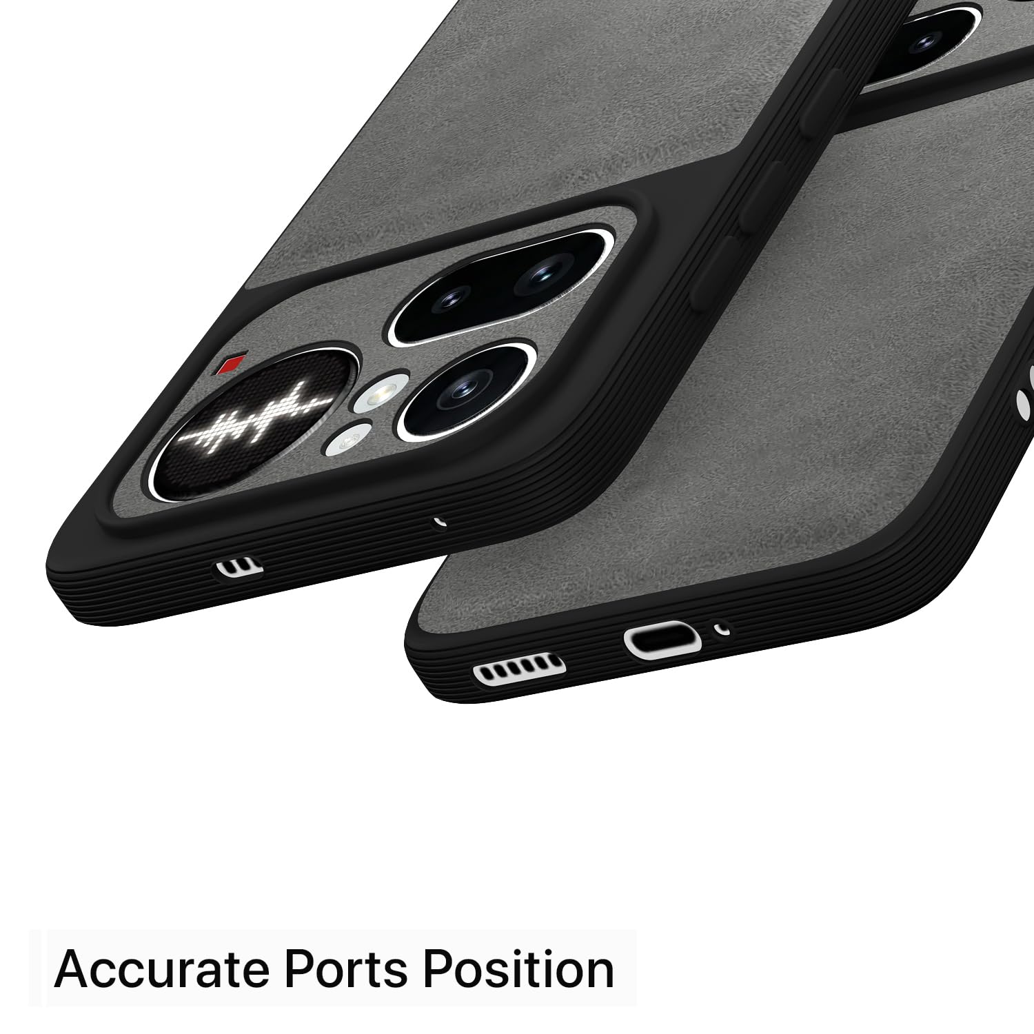 Nothing Phone 4a Pro 5G Leather back cover in grey by Pikkme – photo 4