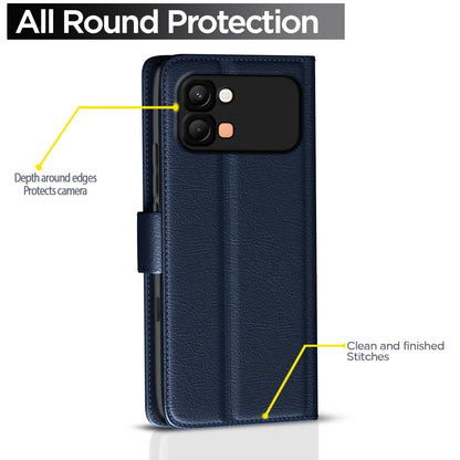 Infinix Note Edge 5G flip cover in blue by Pikkme – photo 4