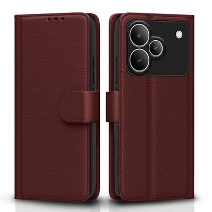 Realme P4 5G Wallet mobile flip cover in brown by Pikkme