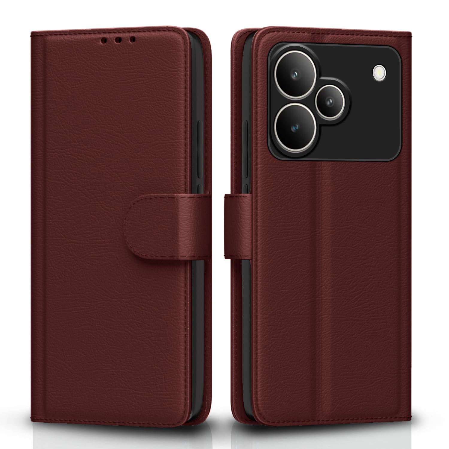 Brown mobile flip cover for Realme P4 5G – Pikkme