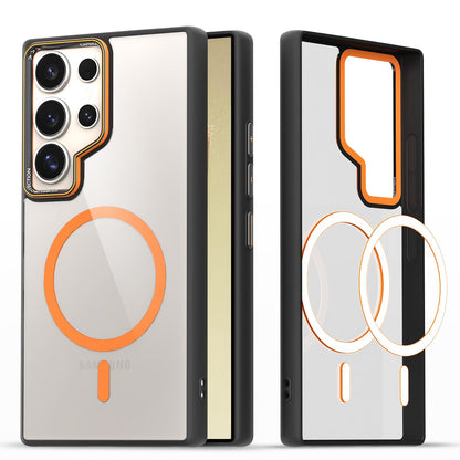 Pikkme Samsung S24 Ultra 5G black & orange mag-safe phone cover