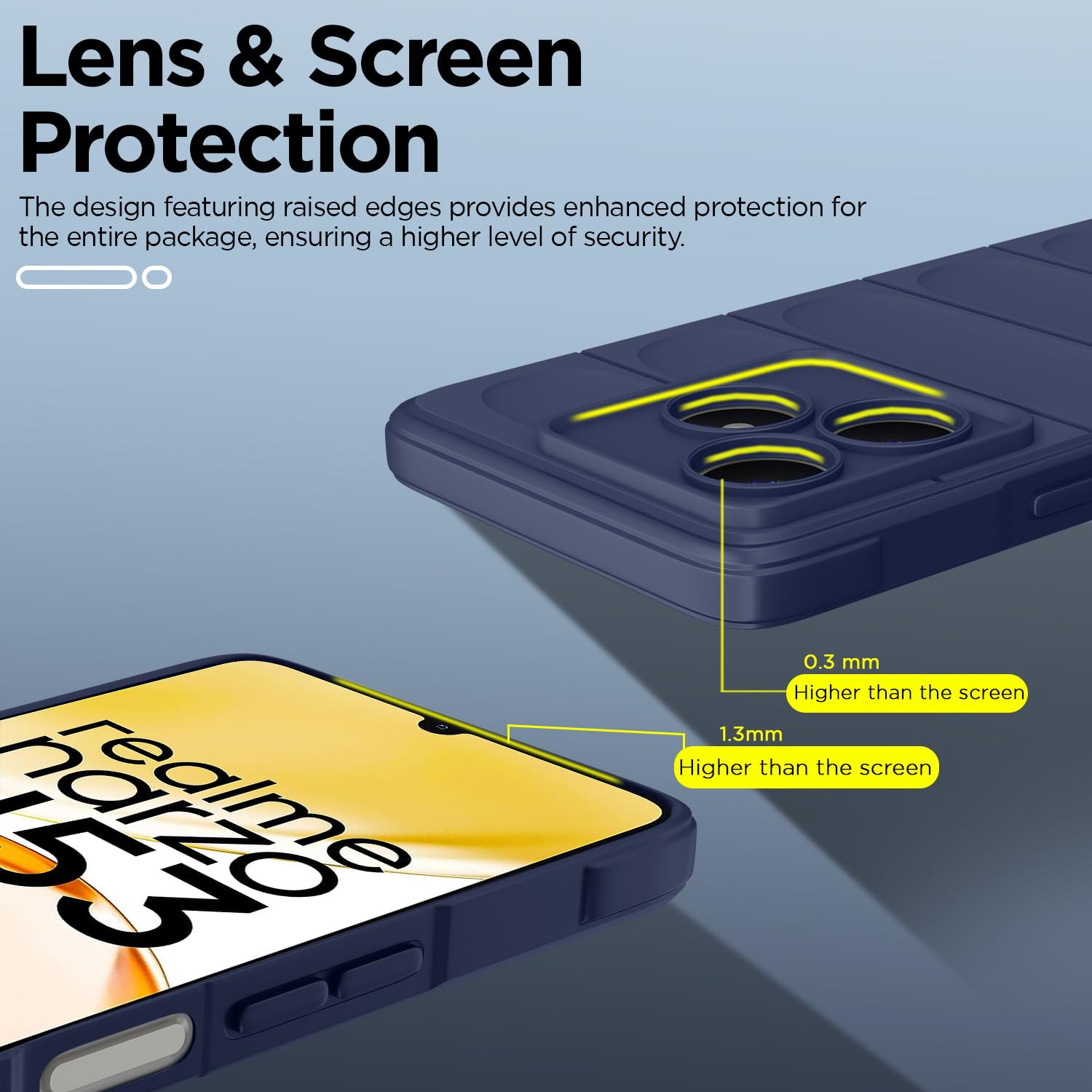 Pikkme blue mobile back cover for Realme Narzo N53 – photo 3