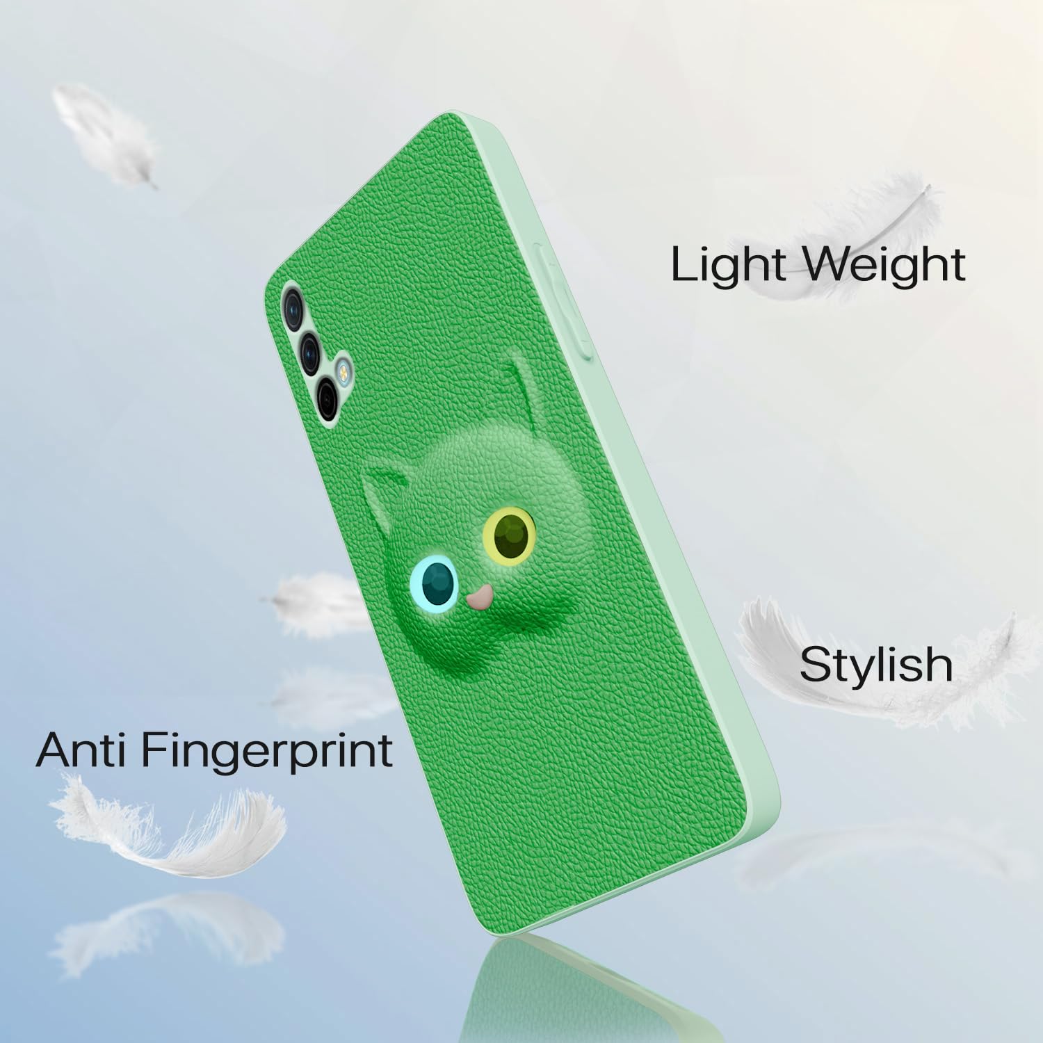 Pikkme Oneplus Nord Ce 5G Kitty Back Cover (Green)