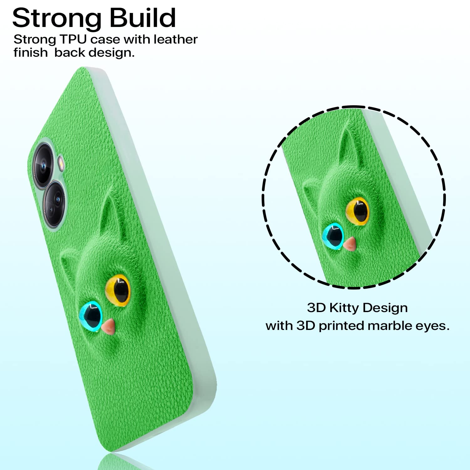 Green Cat mobile cover for Realme 10 Pro Plus 5G – Pikkme – photo 2