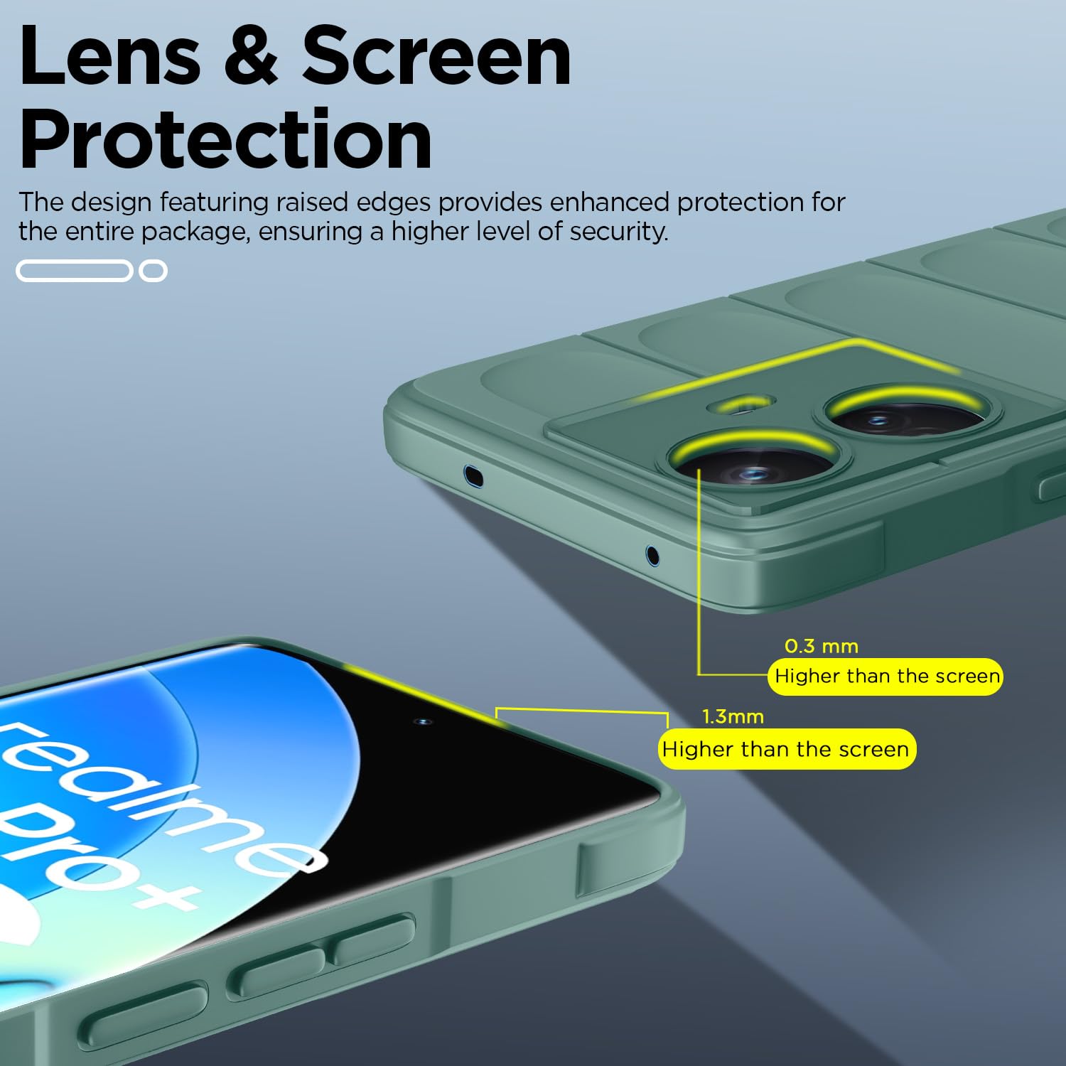 Pikkme green Liquid Silicone back cover for Realme 10 Pro Plus 5G – photo 3