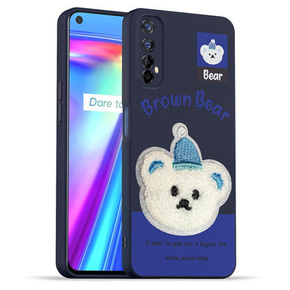 Blue Plush Patch mobile cover for Realme 7/Narzo 30 4G/Narzo 20 Pro – Pikkme