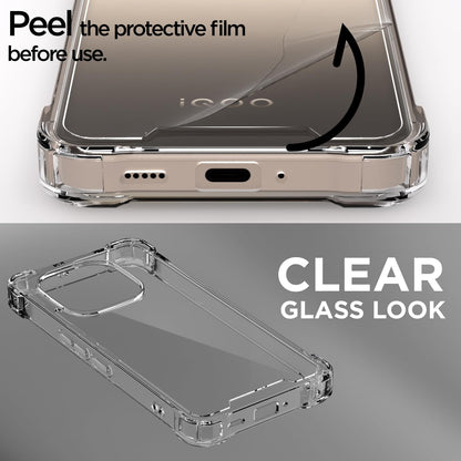 Pikkme iQOO Neo 10 5G / Vivo Y300 GT 5G PC + TPU Crystal Clear Transparent Back Cover (Transparent)