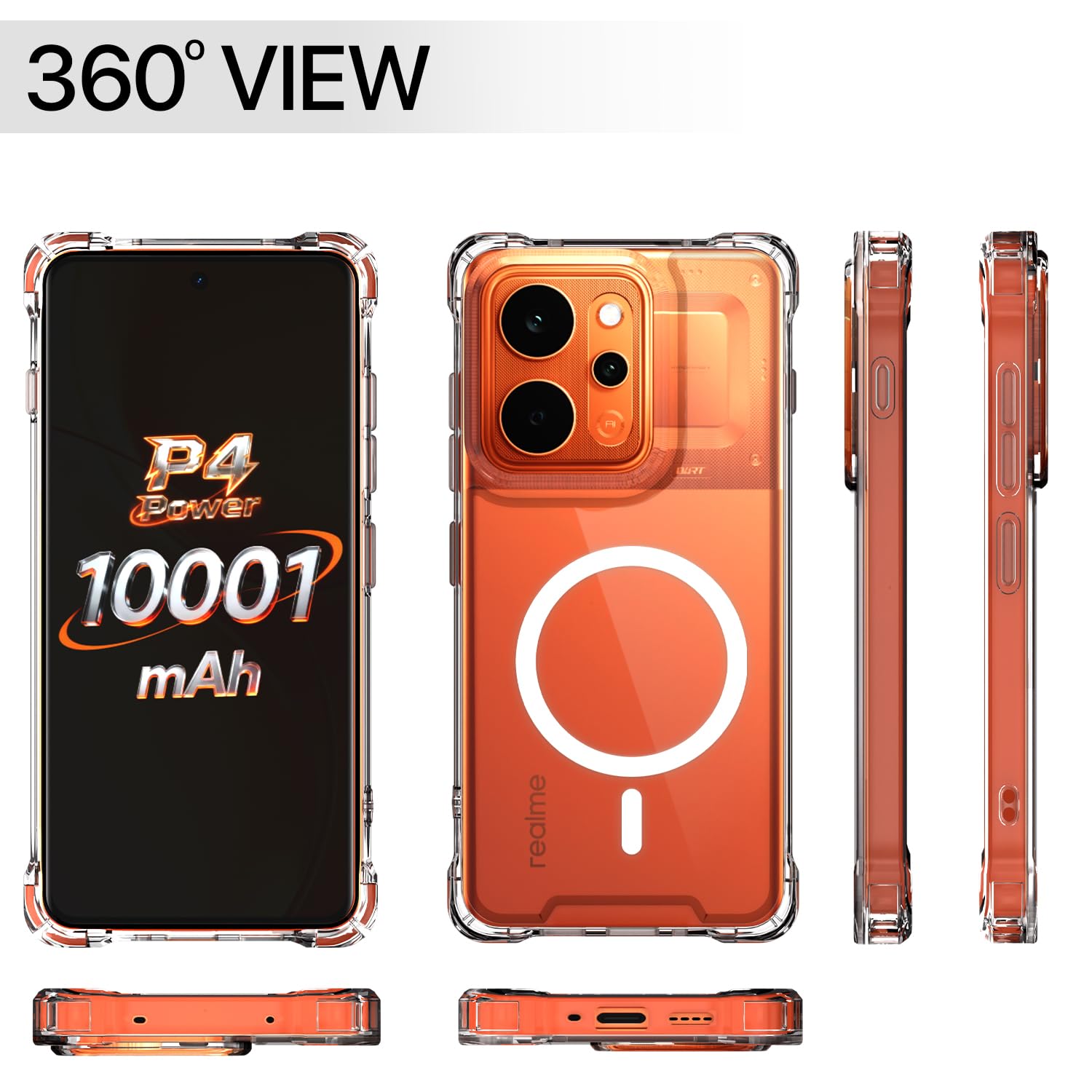 Transparent mag-safe MagSafe phone cover for Realme P4 Power 5G – Pikkme – photo 7