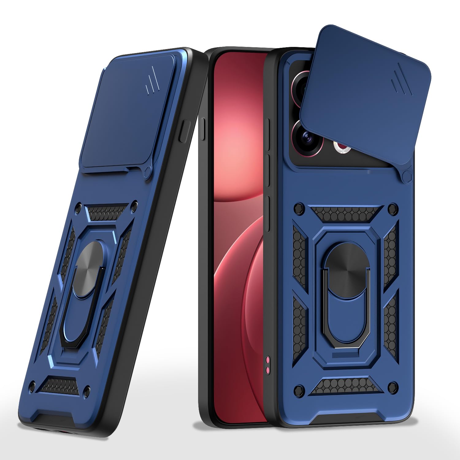Oppo Find X9 5G/360 D10 Camera Shield mobile back cover in blue by Pikkme