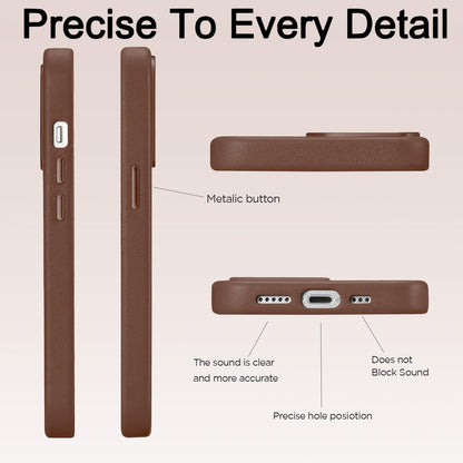 Pikkme umber Leather mobile back cover for iPhone 13 – photo 3