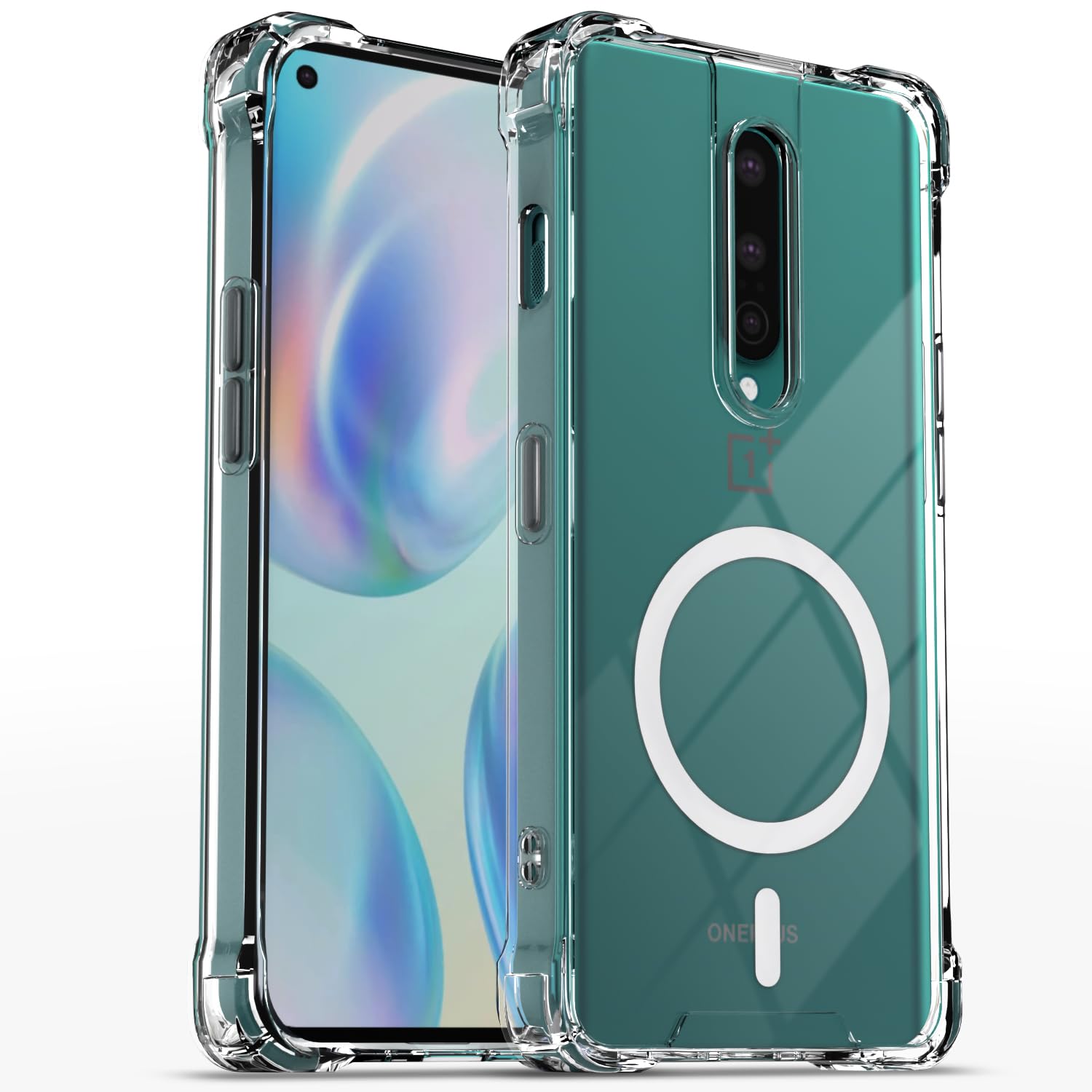 Transparent mag-safe MagSafe mobile back cover for OnePlus 8 – Pikkme