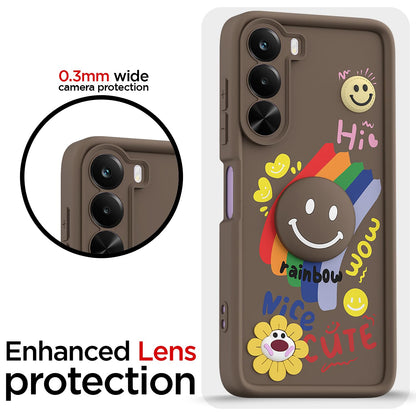 Realme P4x 5G Smile Rainbow back cover in brown by Pikkme – photo 5