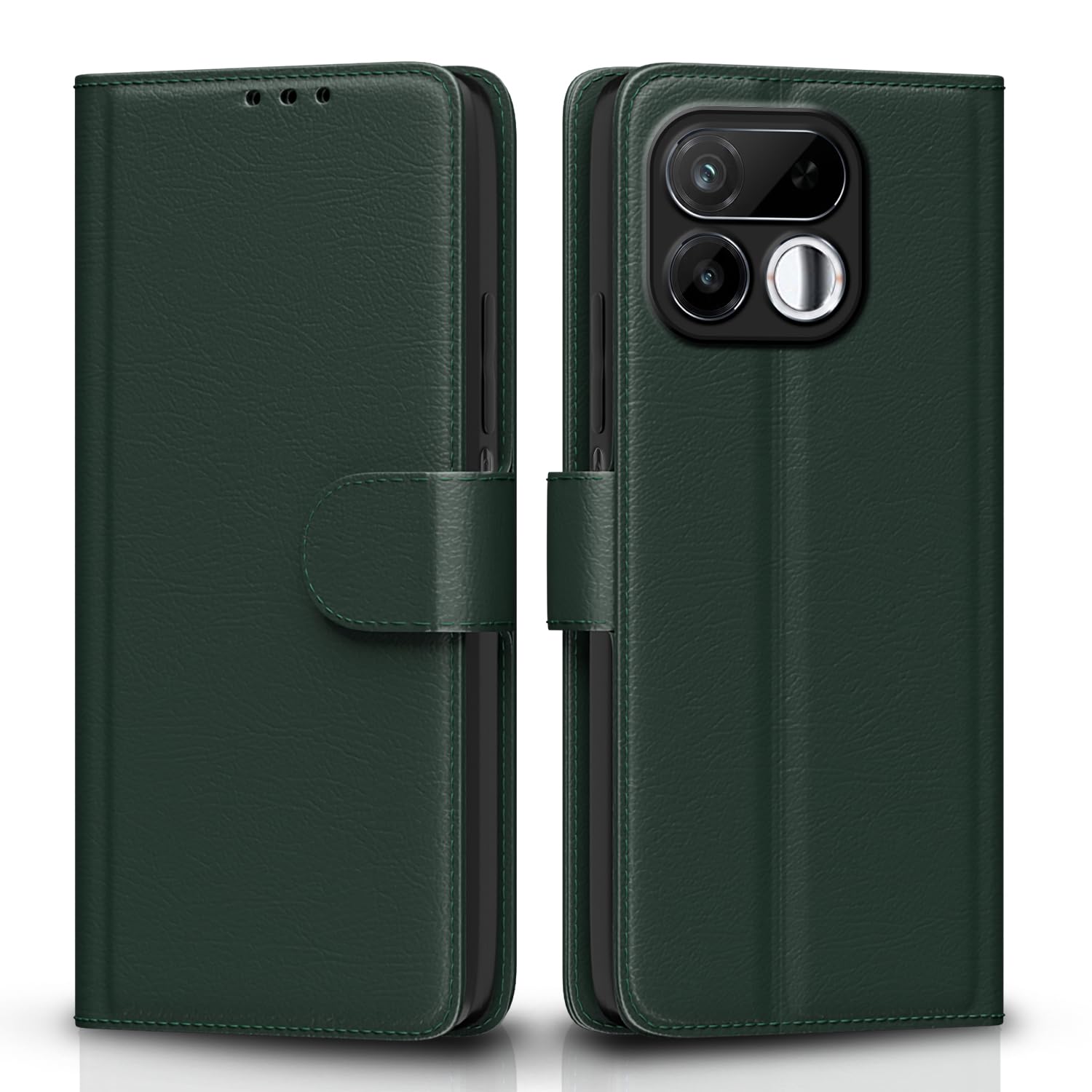 Realme 16T 5G Wallet flip cover in green by Pikkme