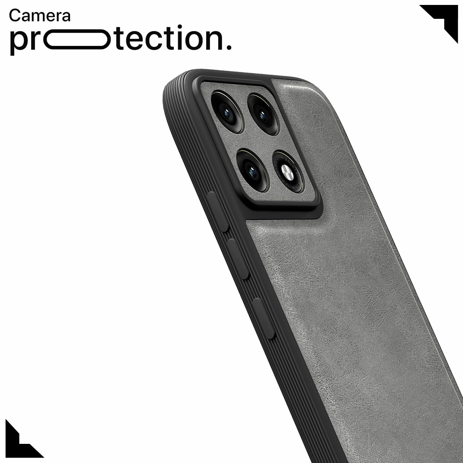 Moto Edge 70 Pro 5G Leather mobile back cover in grey by Pikkme – photo 5