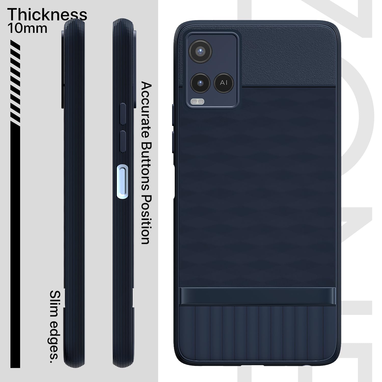 Pikkme Vivo Y21 2021 / Y33s  Gencase Back Cover (Blue)