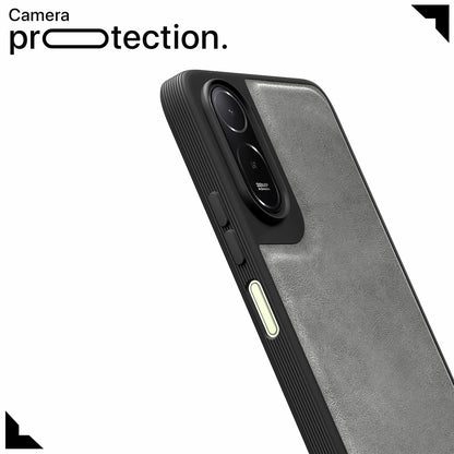 Grey Leather phone cover for Redmi A7 Pro/Poco C85x 5G – Pikkme – photo 5