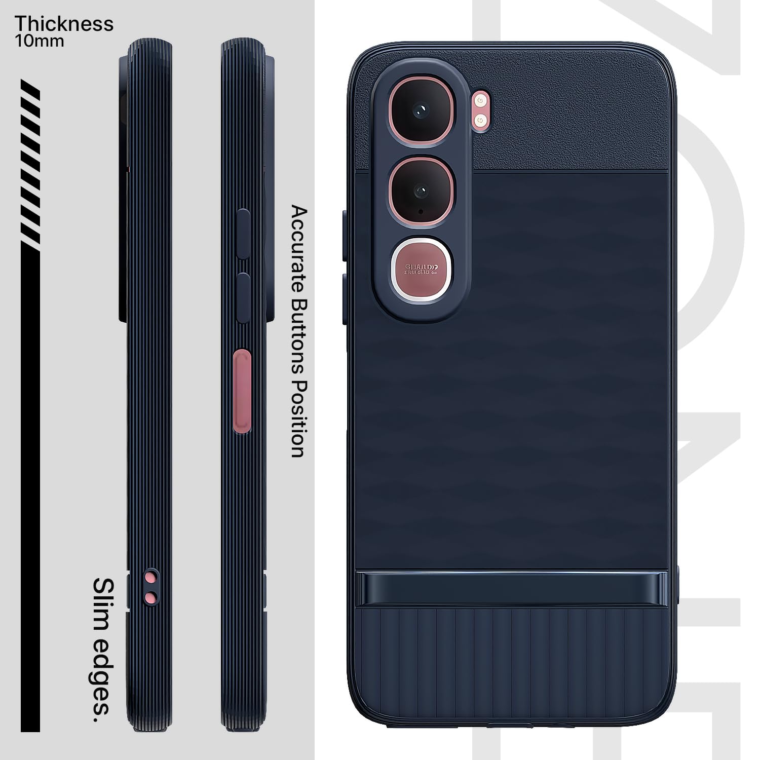 Vivo Y31 5G Silicone phone cover in blue by Pikkme – photo 3