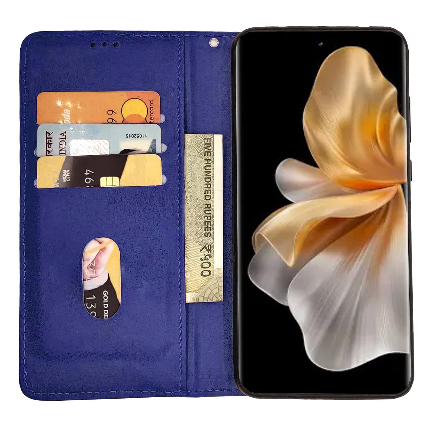 Vivo V30 Pro 5G flip cover in blue by Pikkme – photo 2