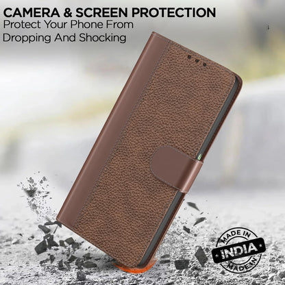 Poco M7 5G Wallet flip cover in tan by Pikkme – photo 7