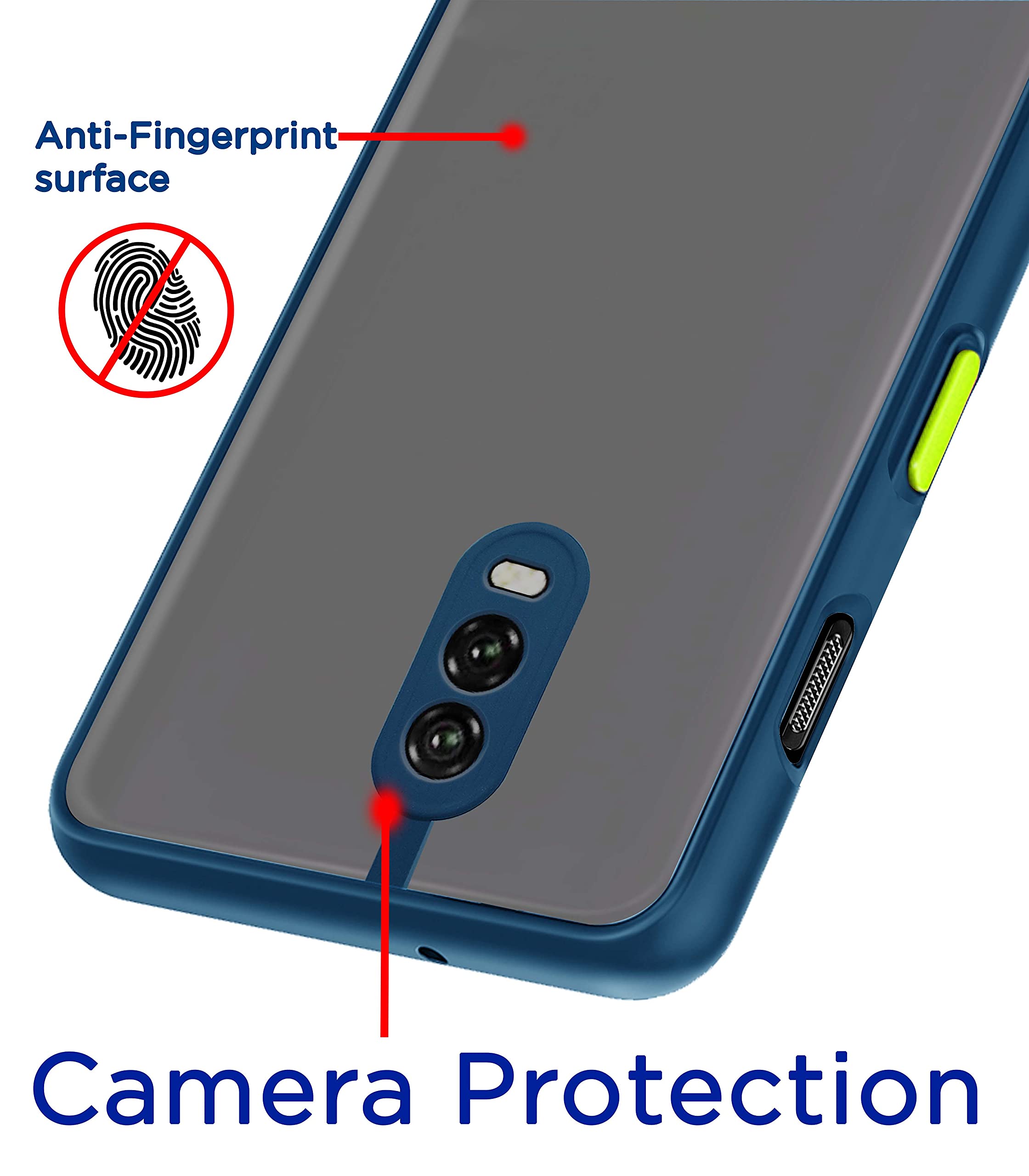 OnePlus 6T mobile back cover in blue by Pikkme – photo 2