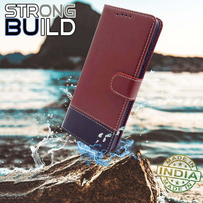 Samsung M32/A32 5G Magnetic flip case in brown & coffee by Pikkme – photo 2