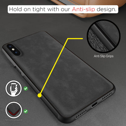Grey Leather mobile back cover for iPhone XS Max – Pikkme – photo 5