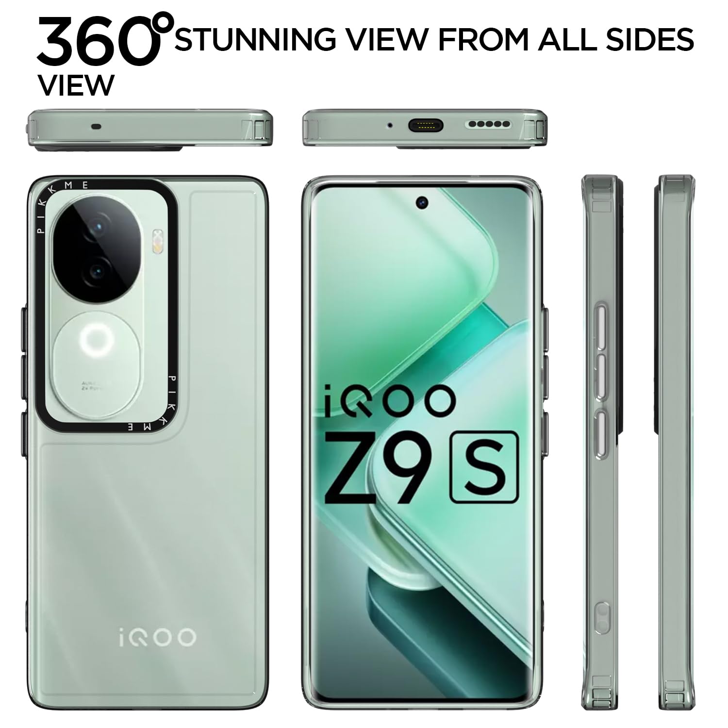 Pikkme iQOO Z9s 5G Transring Back Cover (Transparent)