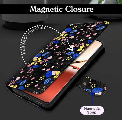 Pikkme Oppo F27 5G Wallet black flower flip cover – photo 6